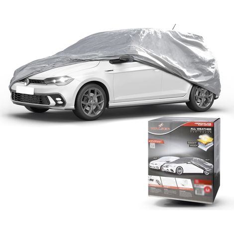 Abdeckplane Auto All Weather Basic, Autoplane Vollgarage Größe M, Autoabdeckung silber (1/5)