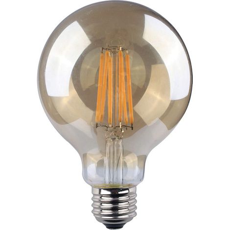 Bombilla de globo con filamento de led, cristal vintage e27 8 w 720 lm 2000 k luz calida ø9,5 x 14 cm (1/4)