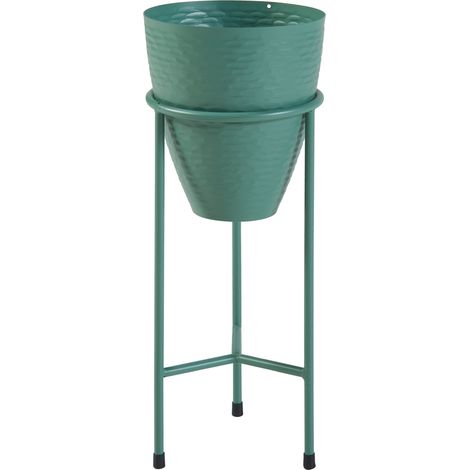 Soporte para plantas de exterior 41 x 16 cm metal verde 030010359