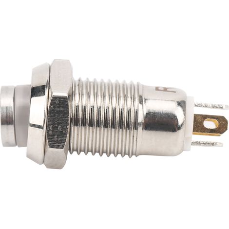 Interrupteur à bouton-poussoir étanche 8 mm à réarmement automatique avec témoin lumineux, jaune 3 V (1/5)