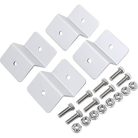 Alcapower Kit di fissaggio Staffe a Z per pannelli solari fino a 100W, sistema di montaggio universale in alluminio resistente con viti incluse (1/2)