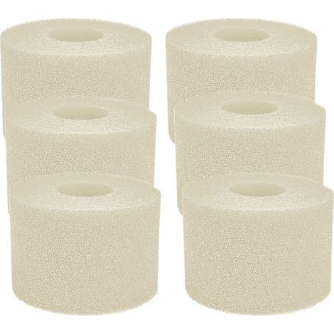 Éponge Filtrante Type S1,Cartouche Filtres de Piscine en Mousse RéUtilisable et Lavable,Filtre en Mousse à Cartouche pour Intex Type S1 Piscine, Aquarium, Spa（6 pièces ） (1/5)