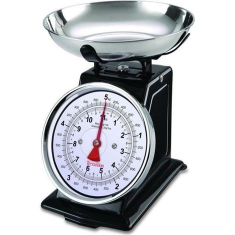 Terraillon Retro Déco balanza de cocina negra 5 kg