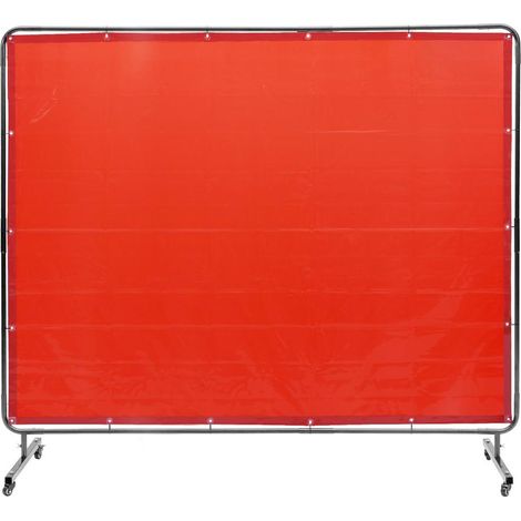 Vinyle ignifuge rideau de soudage mobile 1,8 x 2,4 m avec cadre et protection UV pour atelier industriel (1/5)
