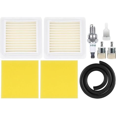 Lot de 2 filtres à air A226002030 + pré-Filtre A226002040 pour Echo SRM-2620 SRM-3020 BRD-2620 EB262 M262 C262 AHS262 Tondeuses avec Filtre à Carburant pour Bougie d'allumage