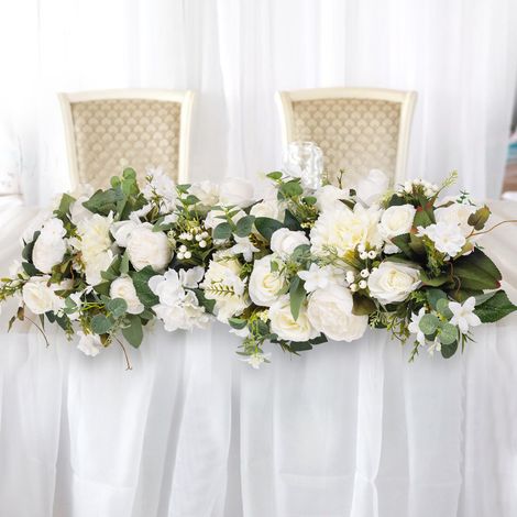 Peony Rose Wedding Aisle Flowers Artificial Silk Row Decor