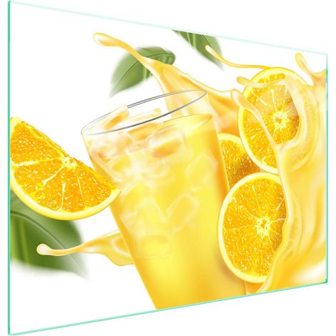Plaque de protection en verre pour poêle 70x52 Fruits (1/5)