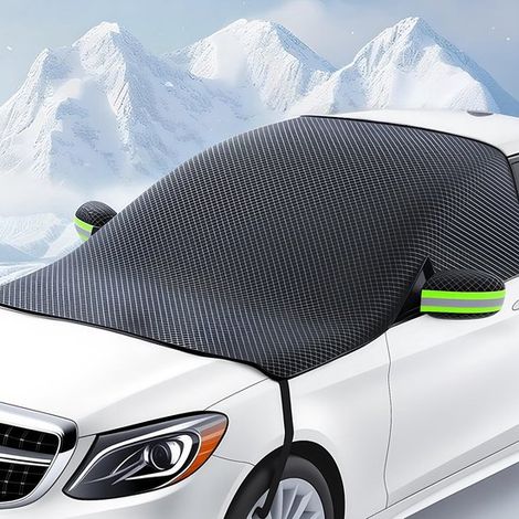 Dailygoods，Protector impermeable para parabrisas，Protección contra hielo/nieve，Correa ajustable，Resistente a la intemperie，Protector de ventanas (1/5)