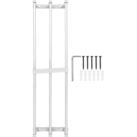 Porte-serviettes mural 3 barres en alliage d'aluminium pour salle de bain, support rouleaux argenté (1/5)