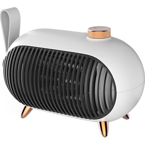 Radiateur soufflant portable silencieux - Mini chauffage d'appoint basse consommation pour pièce et bureau - Petit convecteur mural économique avec thermostat et sécurité (1/5)