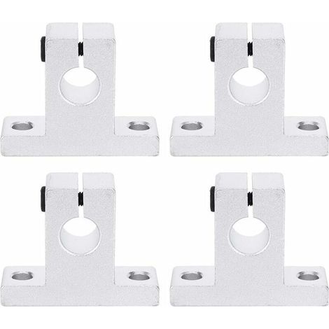 4 pièces SK10 Support de Guide de serrage de Rail de mouvement linéaire pour arbre de diamètre 10mm, support d'arbre en alliage d'aluminium matériel de fixation accessoire de Rail outil industriel