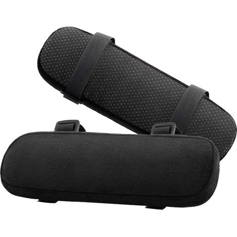 Lot de 2 coussins d'accoudoir de chaise QttvbTna, coton, noir, 25 x 10 x 5 cm (1/5)