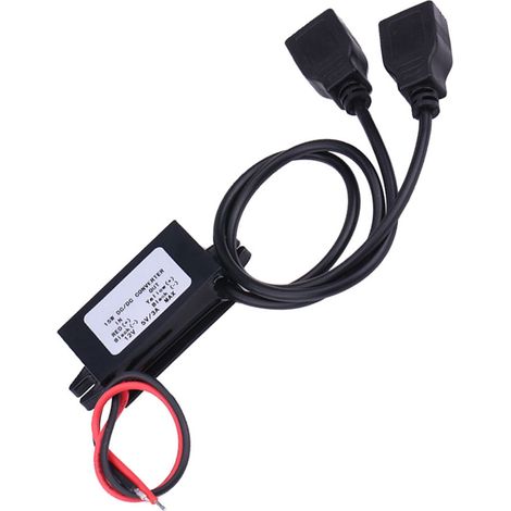 Adaptateur Convertisseur DC 12V vers 5V Double USB pour Voiture Moto Chargeur Téléphone (1/5)