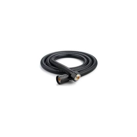 Tuyau de douche flexible en acier inoxydable 1 pièce 1,5 m, raccords en laiton, tuyau de pommeau de douche anti-torsion, tuyau de douche flexible - noir (1/5)