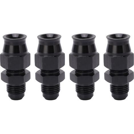 Adaptateur AN6 à filetage mâle en alliage d'aluminium, anti-fuite avec virole en laiton pour gaz liquide, huile Diesel 3/8 pouces, 4 pièces (1/5)