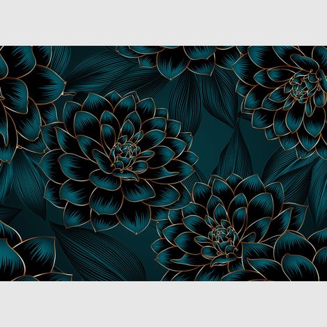 Papier peint intissé - Dahlia nocturne - 375x270 cm (1/5)