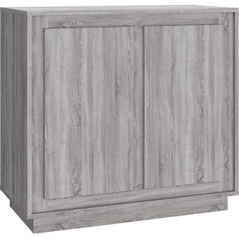 Credenza credenza cassettiera mobile contenitore organizer cucina soggiorno soggiorno Sonoma 80 x 34 x 75 cm derivati del legno grigio 020036536