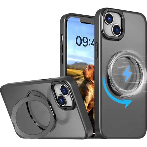 Mag Ring Rotating case kompatibel mit iPhone 14 Pro Max 6,7" Schwarz (1/5)