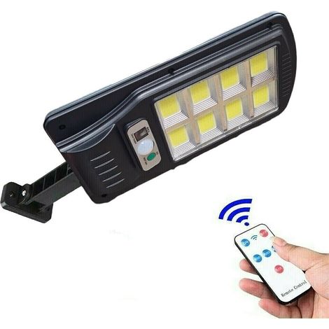 FARETTO 128LED DA ESTERNO CON PANNELLO SOLARE SENSORE DI MOVIMENTO LAMPIONE IP65