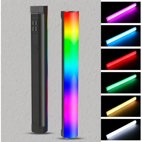 Irovami Bâton lumineux LED RGB 30cm – aimant, 10W, vlog, 21 effets (1/5)