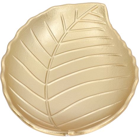Plateau de Service Doré, Finition Polie, Design Épuré, Durable et Polyvalent, Plat à Dessert Élégant, Large Usage, Lot Unique (1/5)