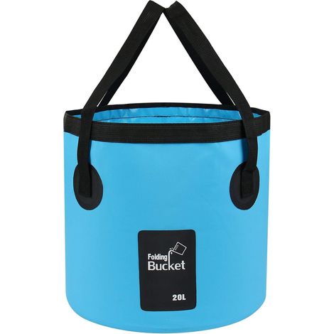 Seau pliable - conteneur de rangement pliable pour le camping, seau pliable de 12 L, portable et léger, idéal pour le camping, les voyages, la pêche, la navigation de plaisance et le jardinage.-AquaFo (1/5)