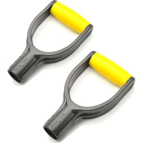 Manche de bêche pour râteaux de jardin, 2 pièces, jaune-noir (1/5)