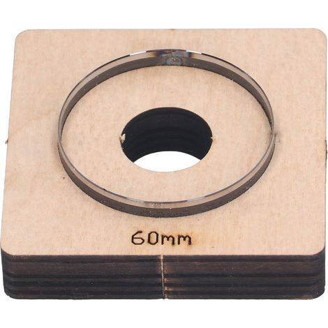 Matrice de découpe pour cuir, diamètre 60 mm, forme ronde creuse, en acier allié haute dureté, moule à poinçonner pour cuir (1/5)
