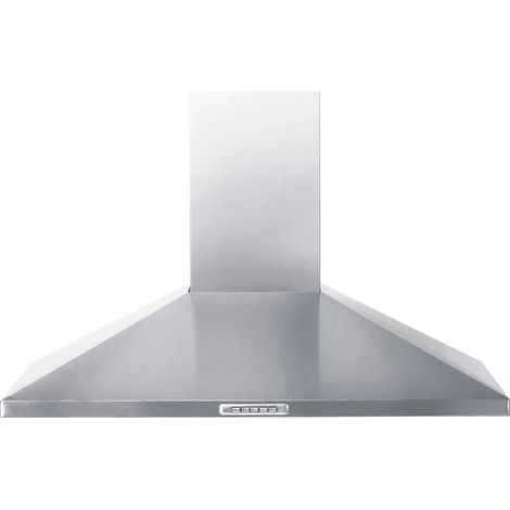 Cappa decorativa 90cm, 324m3 all'ora, acciaio inox satinato con filtro al carbone