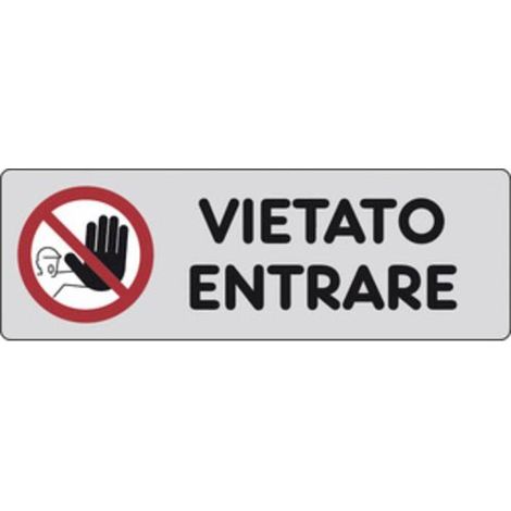 10 x ETICHETTA ADESIVA 150X50 VIETATO ENTRARE