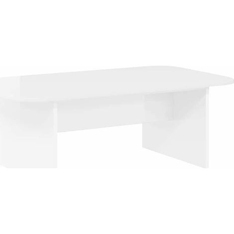 Maison Exclusive - Couchtisch Hochglanz Weiß 93 x 53 x 33 cm Holz