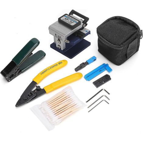 Kit d'outils de dénudage et d'épissure de fibre optique FTTH avec cliveuse FC-6S (1/5)