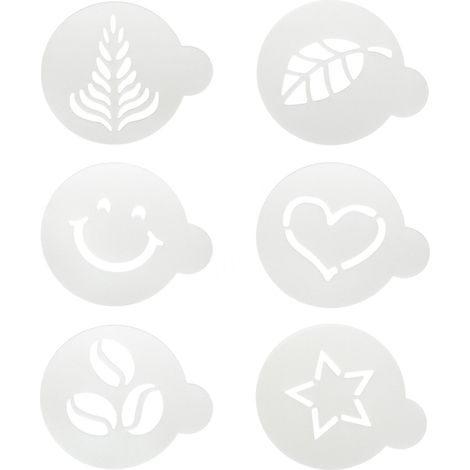 Plantillas para decorar tazas de café, 6 unidades, diámetro 8,5 cm / Cilio (1/5)