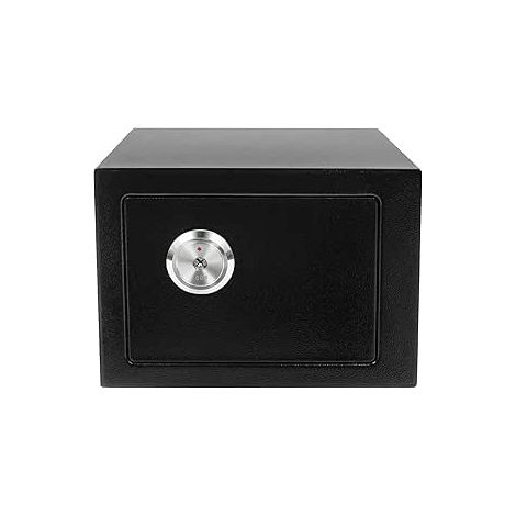 Coffre-fort avec clé, 4,6 l, mini coffre-fort mural avec 3 clés, pour maison, magasin, bureau, hôtel, argent, document, bijoux, passeport, 23 x 17 x 17 cm (1/5)