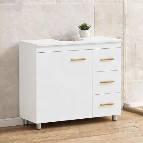 Meuble de salle de bain bianco en mDF truciolare 70 x 30 x 65 cm (1/5)