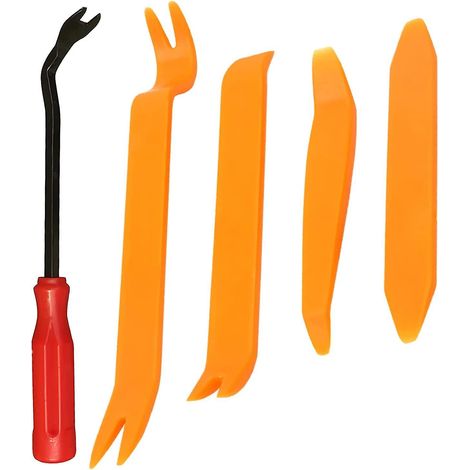 Ensemble de 5 outils de style et de démontage pour voiture, outils de mécanicien automobile, outil de réparation et de modification de voiture en plastique haute dureté, adapté aux autoradios, chaînes (1/5)