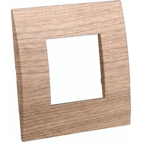 Placca Plastica Serie Venus 2P Colore Legno Chiaro Compatibile Con Vimar Arke (1/3)
