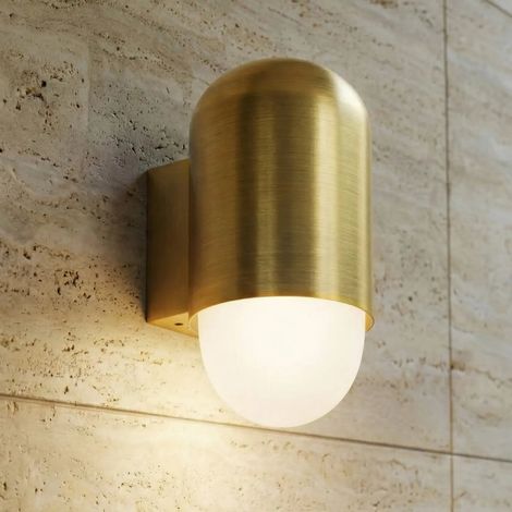 [GEBRAUCHT] B-Ware Lindby Außenwandleuchte Wandlampe Pilva Messing Metall Außenleuchte E27 Led Ip44
