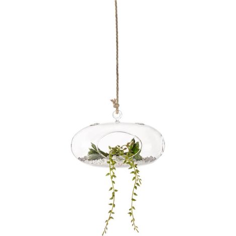Ovaler Glasvase Bubble mit modernem Design