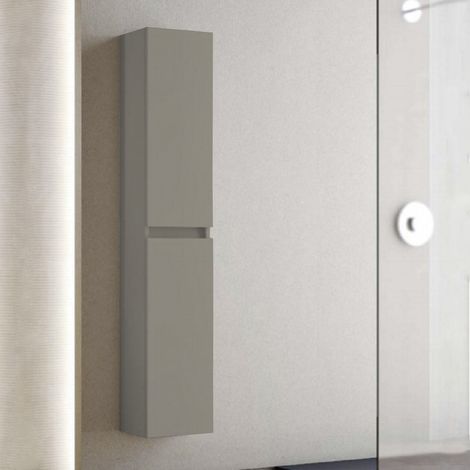 Colonna sospesa in legno a due ante H160 cm CUBE Creta Opaco (1/3)