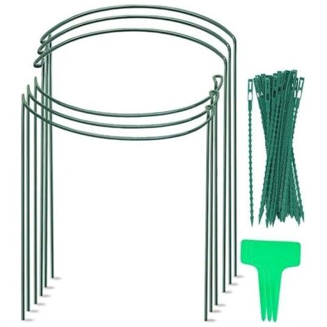 Tuteurs de jardin, lot de 6 demi-tuteurs métalliques pour plantes de jardin, arche de support pour plantes de jardin, support pour plantes de jardin (1/5)
