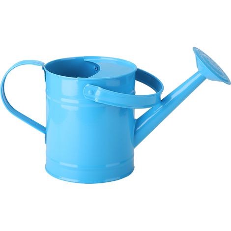 Arrosoir Métallique de 1.5L avec Long Bec Artisanal en Fer - Bleu - Pour Jardins et Balcons