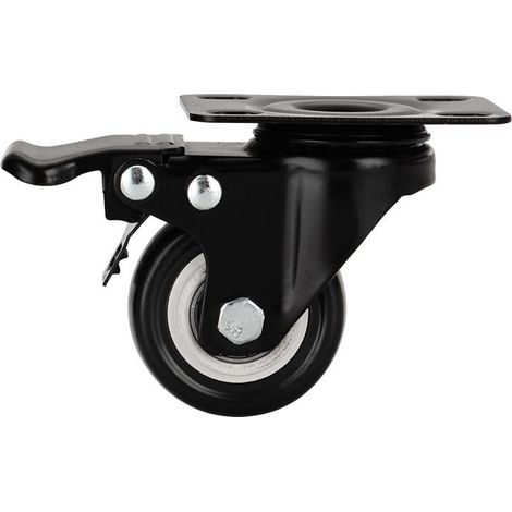 4 Pièces Roulettes pour Meubles 40mm - Charge Lourde Jusqu'à 200KG avec 4 Frein - Pivotantes avec Vis et Rondelles pour Transport, Table, Armoire (1/5)