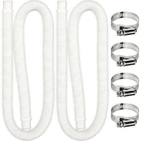 Tuyau de Rechange pour Piscine Hors Sol, Tuyau de Remplacement de Piscine avec 4 Colliers de Serrage en Métal, Tuyau de Filtre de Piscine (1/5)