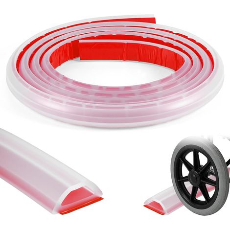 Baguette de douche autocollante - 200 cm - En silicone transparent - Pour séparation humide et sèche - Seuil de douche - Pour salle de bain, cuisine, buanderie (1/5)