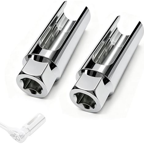 Kit Douille Sonde Lambda 22mm,Acier Chrome Vanadium,Lot 2Compatible Cliquet (1/5)