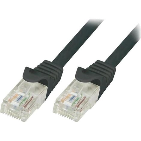 Cable reseau RJ45 male U-UTP Cat.6 noir- 3m