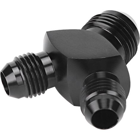 Raccord En Y - Raccord Adaptateur 3 Voies Alu - Pour Ligne Huile Carburant Air Eau - 8AN Mâle vers Deux 6AN Mâles (1/5)
