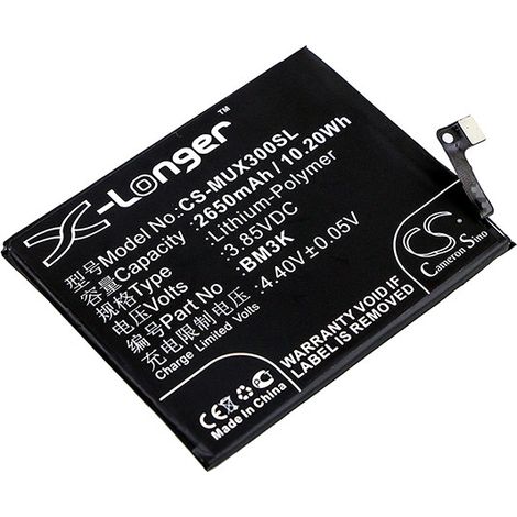 NX - Batterie téléphone, smartphone, GSM pour Xiaomi 3.85V 2650mAh - BM3K (1/2)