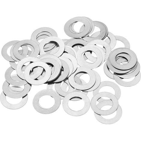 M8 Rondelles Plates Rondelle en Acier Inoxydable 304, 50pcs 8x14x0.2mm Ultra Fin Plat Espaceurs pour Vis Écrou, Électronique Réparation, Automobile (1/5)